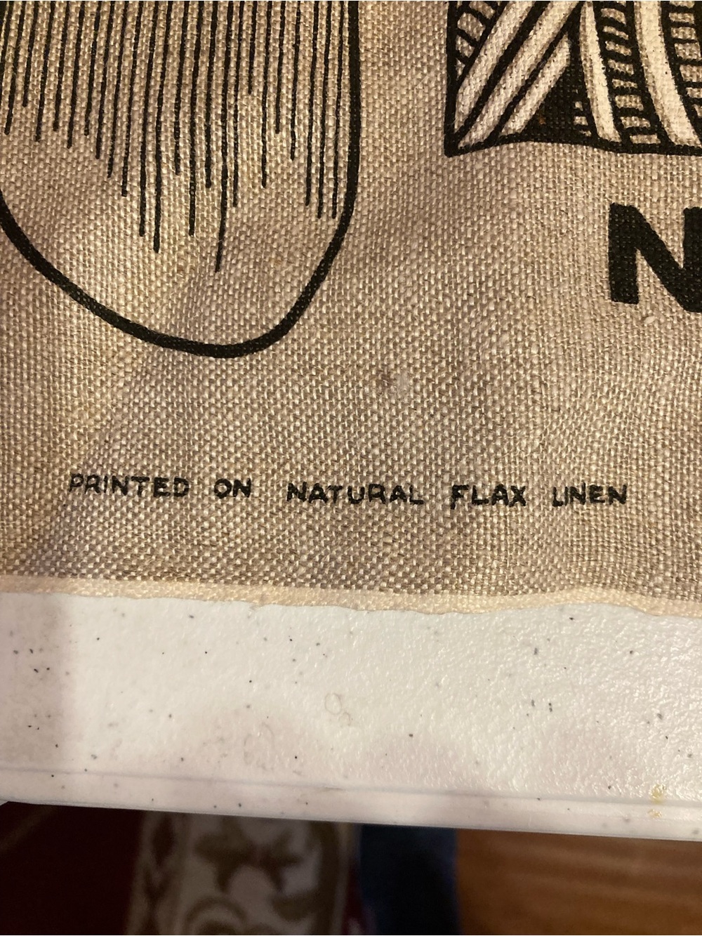 New Zealand Linen Tea Towel — Natural with Black Print - Picture 5 of 10